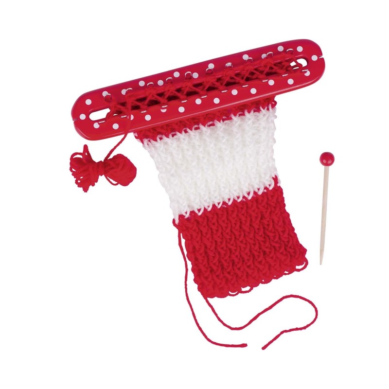 Un cadre à tricoter pour faciliter l'apprentissage du tricot 
