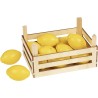 Des citrons en bois idéal pour jouer à la marchande, à l'épicier, au cuisinier 