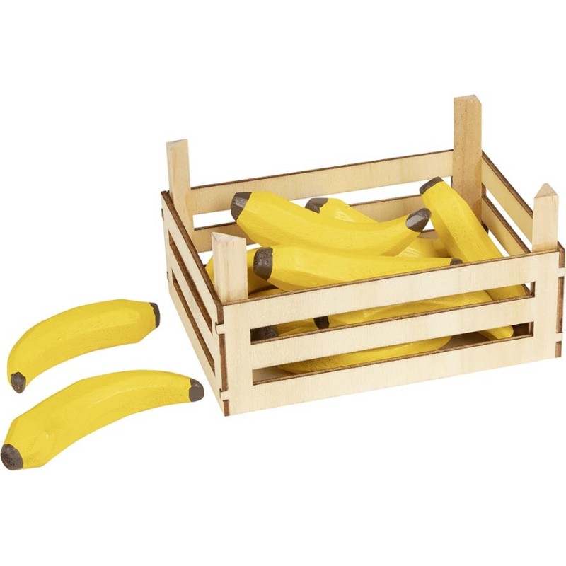 Des bananes en bois pour jouer à l'épicier 
