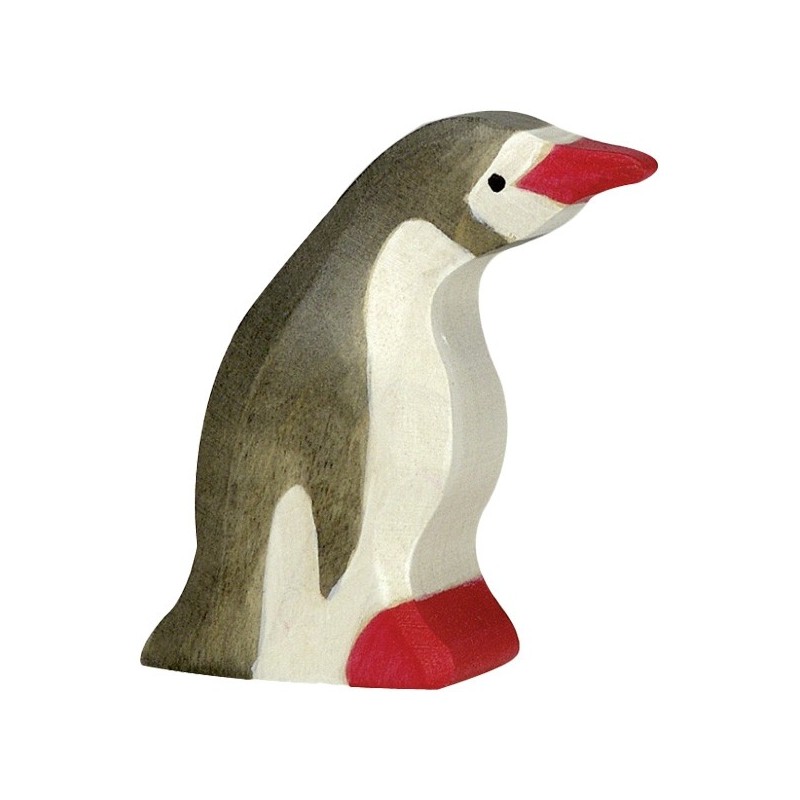 Pingouin, petit, tête en avant