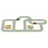 Un circuit automobile en carton avec plusieurs possibiltés de construction