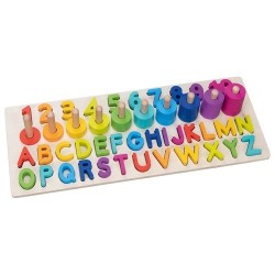 Puzzle Alphanumérique en Bois (A-Z, 0-9) - Goki | Jouet Éducatif 3 ans