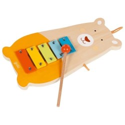 un métallophone original  en forme d'ours pour les musiciens en herbe