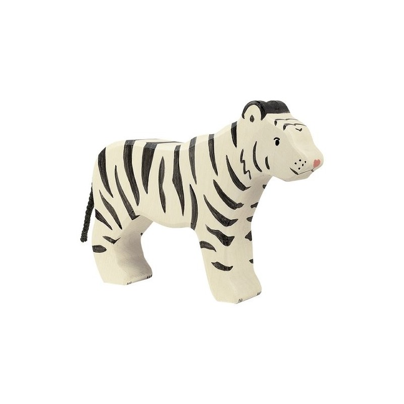 PRECOMMANDE JUIN 2024 Tigre blanc debout en bois  - HOLZTIGER