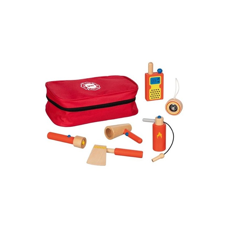 Trousse de pompiers avec ses 7 outils en bois