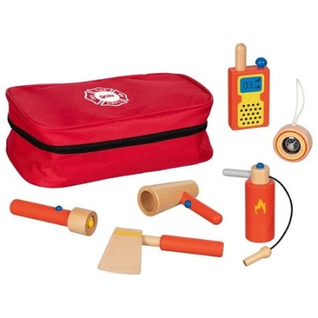 Trousse de pompiers avec ses 7 outils en bois