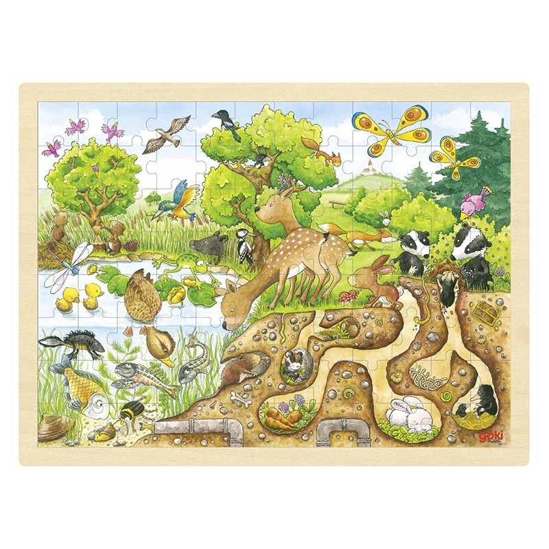 Puzzle en bois - Découverte de la nature - 96 pièces