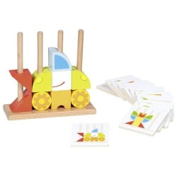 Jeux d'empilement en bois  Vario - 12 cartes-modèles