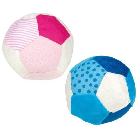 Balles avec grelots - Ballon de foot - 2 assorties au choix