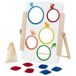 Jeu de lancer en bois pour petits et grands avec double face