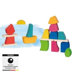 Jeu de construction en bois - Créo - 8 élèments