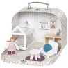 Valise  Appartement avec meubles, poupée et accessoires - 10 élèments