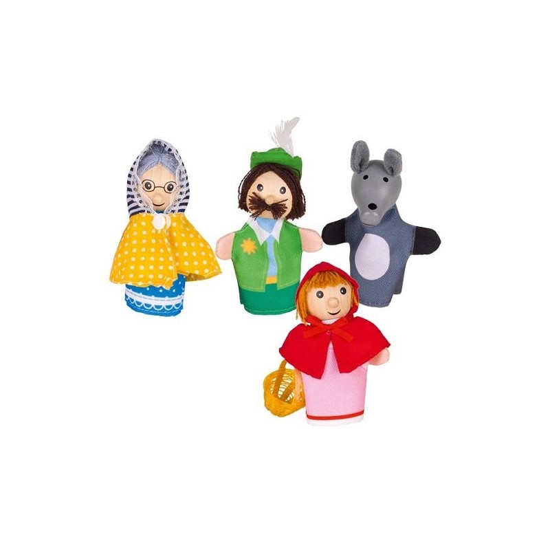Marionnettes à doigts - 4 personnages - Petit chaperon rouge Marionnettes à doigts - 4 personnages - Petit chaperon rouge