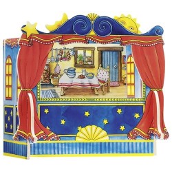 Théâtre pour marionnettes à doigts avec 5 décors interchangeables