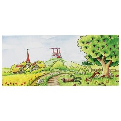 Théâtre pour marionnettes à doigts avec 5 décors interchangeables