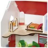 Maison de poupée en bois  Eco house avec poignée ( pour emmener en voyage) et accessoires