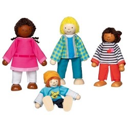 copy of Poupées flexibles en bois - Famille Citadine - 6 personnages