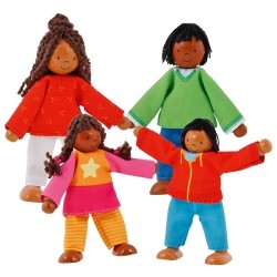 copy of copy of Poupées flexibles en bois - Famille Citadine - 6 personnages