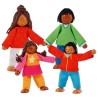 copy of copy of Poupées flexibles en bois - Famille Citadine - 6 personnages