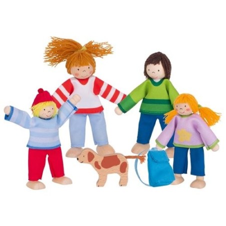 copy of copy of Poupées flexibles en bois - Famille Citadine - 6 personnages