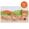 Accessoires en bois de hêtre   pour maison de poupées - Meubles de jardin