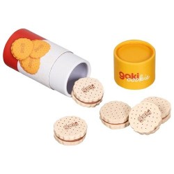 Biscuits au chocolat en bois dans un étui en carton - 5 élèments