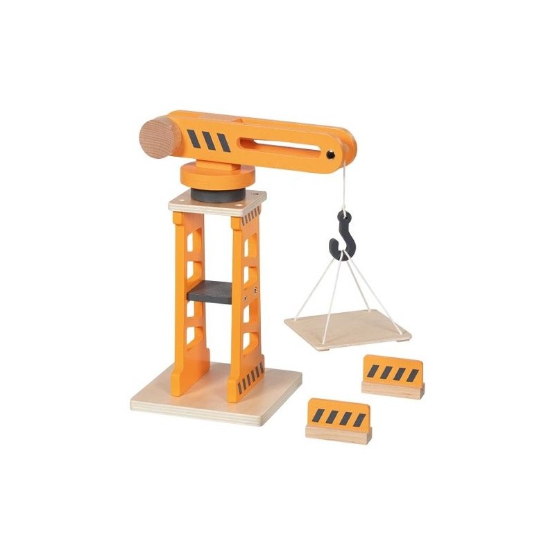 Grue pivotante en bois avec deux barrières de sécurité - 4 èléments