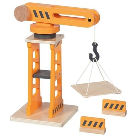 Grue pivotante en bois avec deux barrières de sécurité - 4 èléments