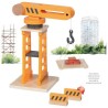 Grue pivotante en bois avec deux barrières de sécurité - 4 èléments
