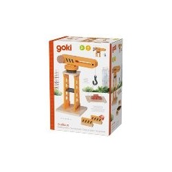 Grue pivotante en bois avec deux barrières de sécurité - 4 èléments