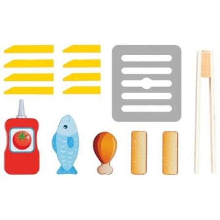 Friteuse à air chaud en bois avec ses accessoires