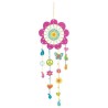 Kit créatif  Attrape Rêves en bois et textile - Danse des fleurs