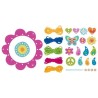 Kit créatif  Attrape Rêves en bois et textile - Danse des fleurs
