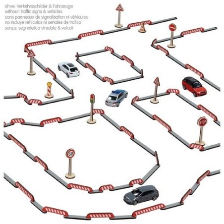 Circuit de construction de routes Flexi Roads - 135 éléments