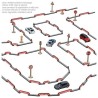 Circuit de construction de routes Flexi Roads - 135 éléments