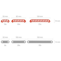 Circuit de construction de routes Flexi Roads - 135 éléments