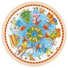 Puzzle rond en bois - Thème Noël  ( 57 pièces )
