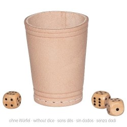 Gobelet à dés en cuir véritable