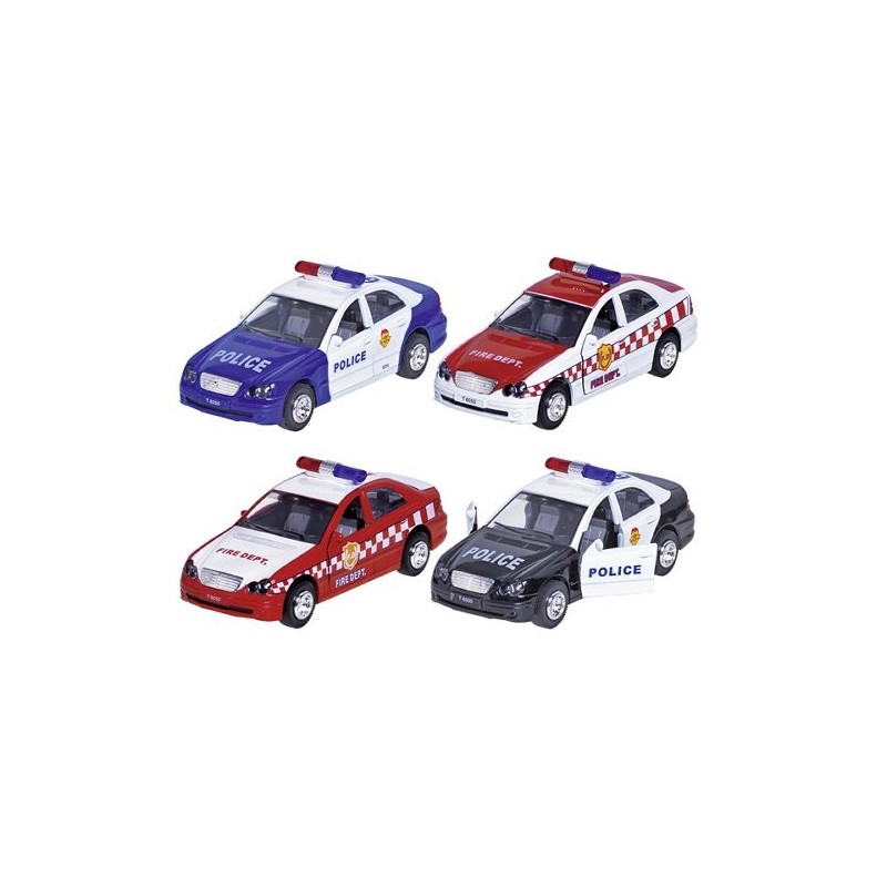 Voiture de Police et/ou Pompiers en métal avec son et lumière