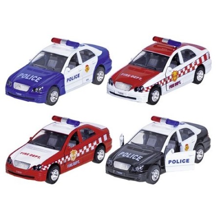 Voiture de Police et/ou Pompiers en métal avec son et lumière