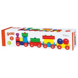Train en bois avec attaches  magnétiques - Modèle Peru