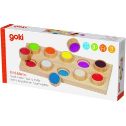 GOKI - Mémo tactile en bois - 3 ans