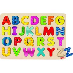 GOKI Puzzle en bois alphabet - 26 pièces