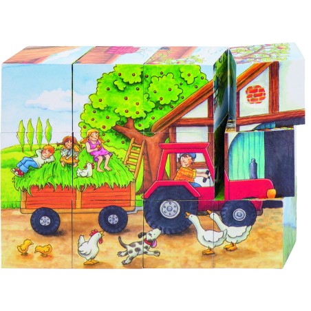 11,95€ Puzzle De Cubes - 4 saisons de la ferme