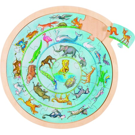 Puzzle rond - La ronde des animaux