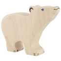Holztiger - Polar bear, small, head raised